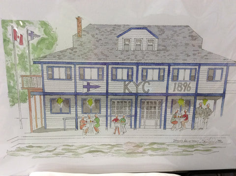 Kingston Yacht Club Print by Richard Armstrong