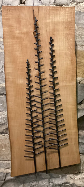Charcuterie board with 3 trees storage rack sculpture, art and function in one!