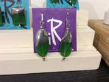 Metal Dipped Glass Bead Earrings by Rebecca Coutlee