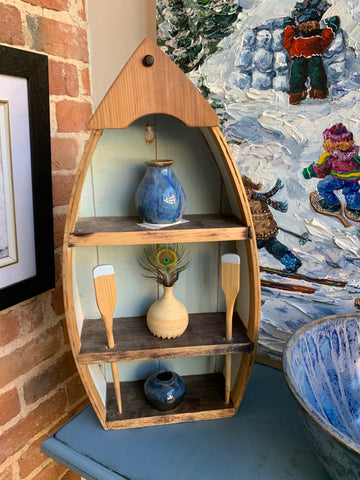 Wooden Rowboat - Folk art by Stephen Shay - Martello Alley