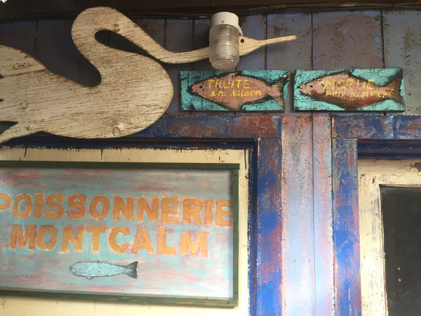 Poissonnerie Montcalm vintage sign -  by David Dossett - Martello Alley