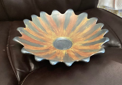 Concrete Sunflower Shaped Bowl