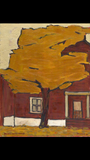 House with Maple - Painting by David Dossett - Martello Alley