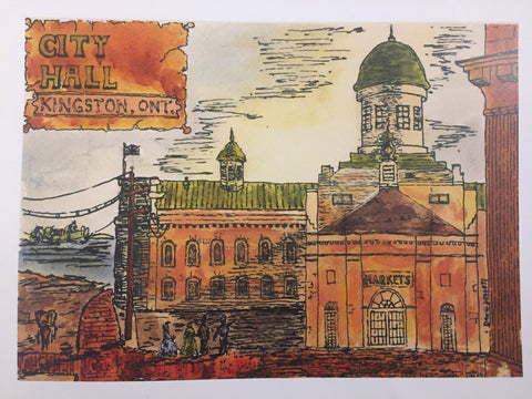 Panel of City Hall Kingston Ontario - Print by David Dossett - Martello Alley