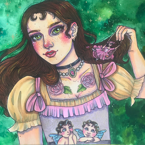 Femme Fragonard - original painting by Kyla Mayne