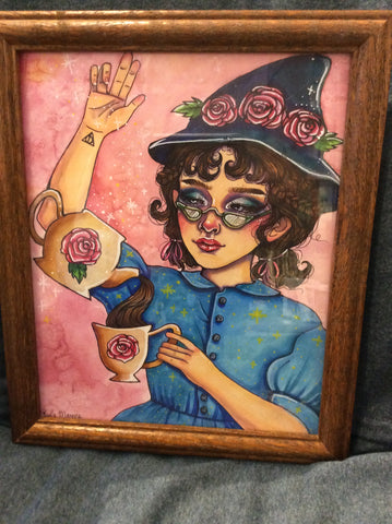 Fire Burn & Kettle Bubble - original painting by Kyla Mayne