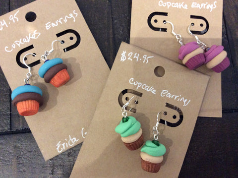 Earrings - Birthday Cupcakes