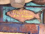 Truite en saison vintage sign -  by David Dossett - Martello Alley