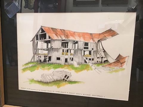 Barn with Windows : Watercolour Original by Richard Armstrong