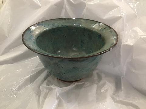 Large bowl with rim - green