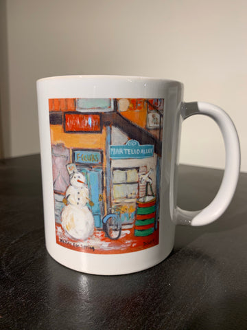 "Waiting" Mug - painting by David Dossett - Martello Alley