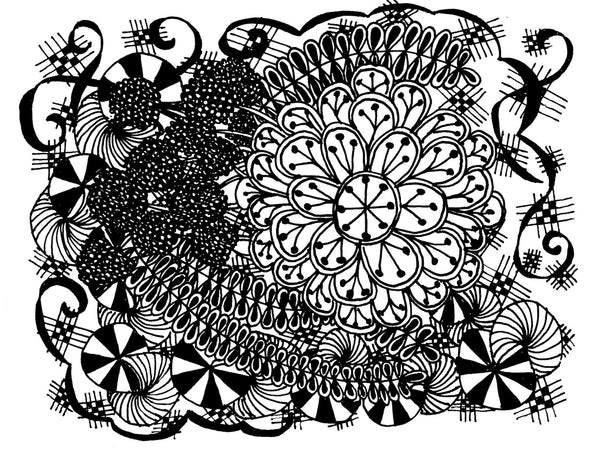 Various Zentangles Leith Channen small card
