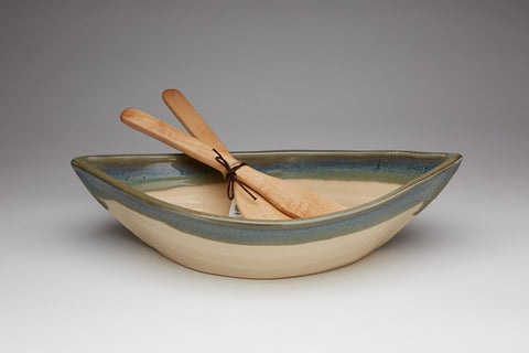 Maxwell Pottery DORY Salad Bowl w/ paddles