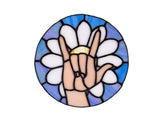 Stained Glass - Love and Flower (print) - Print by Alistair Morris - Martello Alley