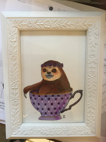 Tea Time - Original illustration by Kyla Mayne - Martello Alley