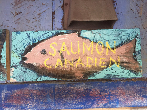 Saumon canadien vintage sign -  by David Dossett - Martello Alley