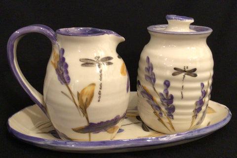 Lavender Windmill of Provence - Cream and Sugar Set