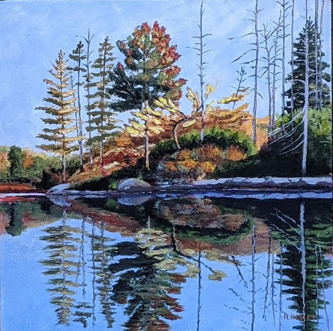 Like a Stained Glass Window - original painting by Rosalyn Insley