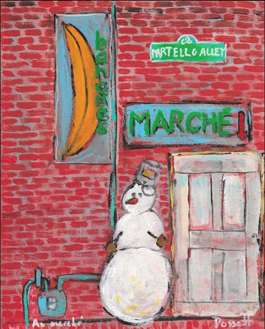 Au marche - print by David Dossett - Martello Alley