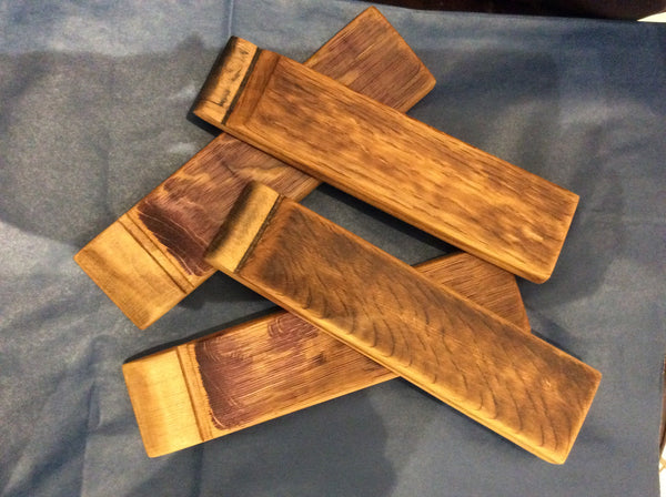 Charcuterie / cheese board made from wine barrel stave