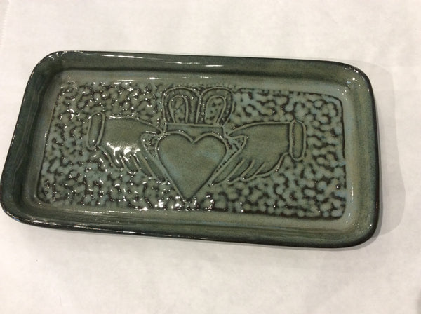 Heart and Crown rectangular tray