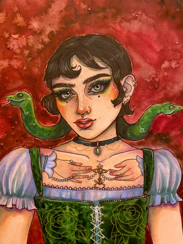 Embrace Your Inner Gorgon - original painting by Kyla Mayne