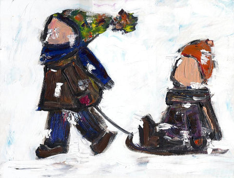 The Tow - small card - Print by David Dossett - Martello Alley