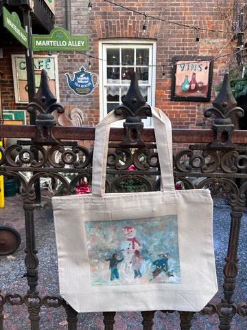 The Snowman - Zippered Tote Bag