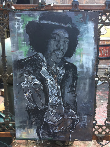 Jimi Hendrix - The Musician - Painting by Martello Alley - Martello Alley