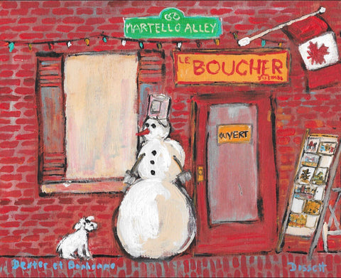 Dexter et Bonhomme - painting by David Dossett - Martello Alley