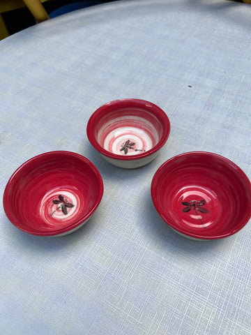 Red Poppy tiny bowl
