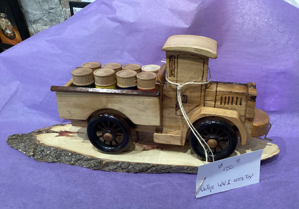 Vintage WWII Wood Toy Truck