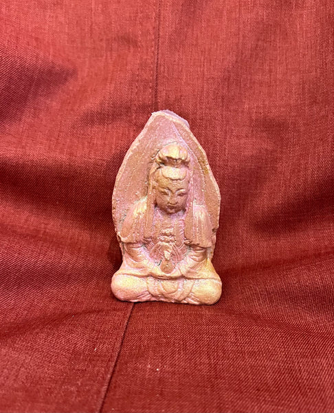 Mini Hand Cast Concrete Guan Yin Goddess Statue