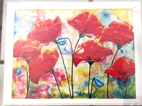 Spring Poppies - Print 8 x 10 by Cathie Hamilton - Martello Alley