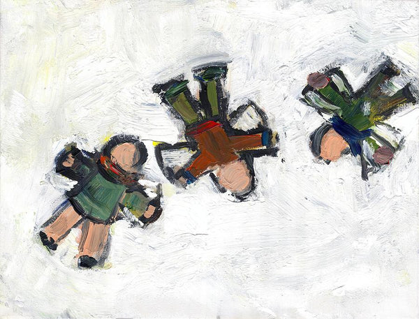 Amis Dans La Neige small  print - Print by David Dossett - Martello Alley