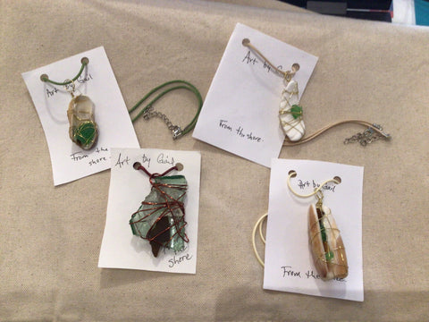 Sea Glass Pendant (various)