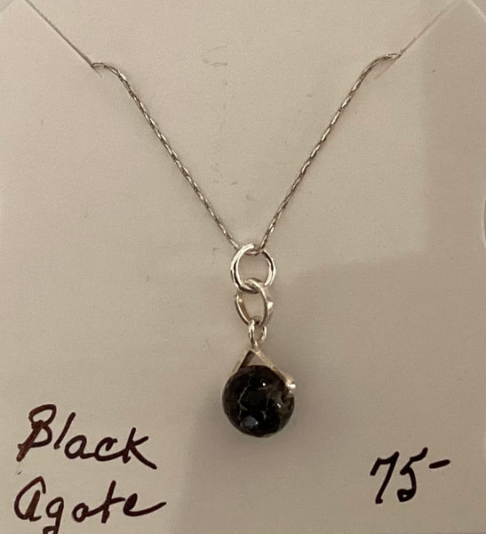 Black Agate Necklace - by Leslie Welfare