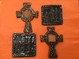 Ceramic ornaments and small Celtic Crosses by Peggy Davidson