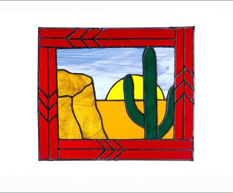 Stained Glass - Cactus (print) - Print by Alistair Morris - Martello Alley