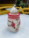 Red Poppy Windmill of Provence Garlic Pot