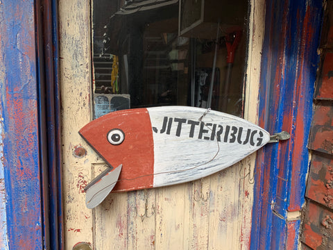 Giant “Jitterbug” Fishing Lure - Folk art by Stephen Shay - Martello Alley