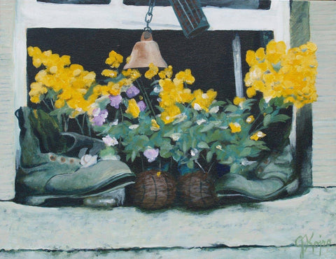 Window Boots - Original Julie Kojro -  by Julie Kojro - Martello Alley