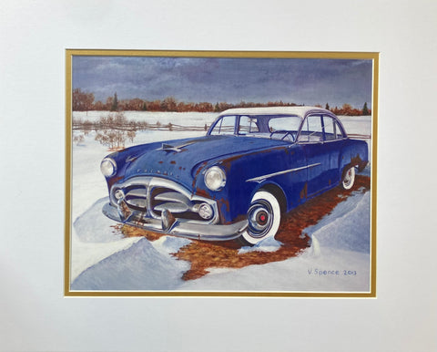 Large Print Rusted Blue