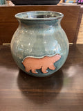 Vase -Ceramic fish bowl vase with polar bear prints